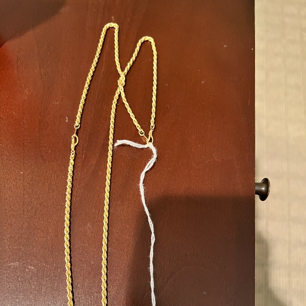Gold over silver bracelet and necklace